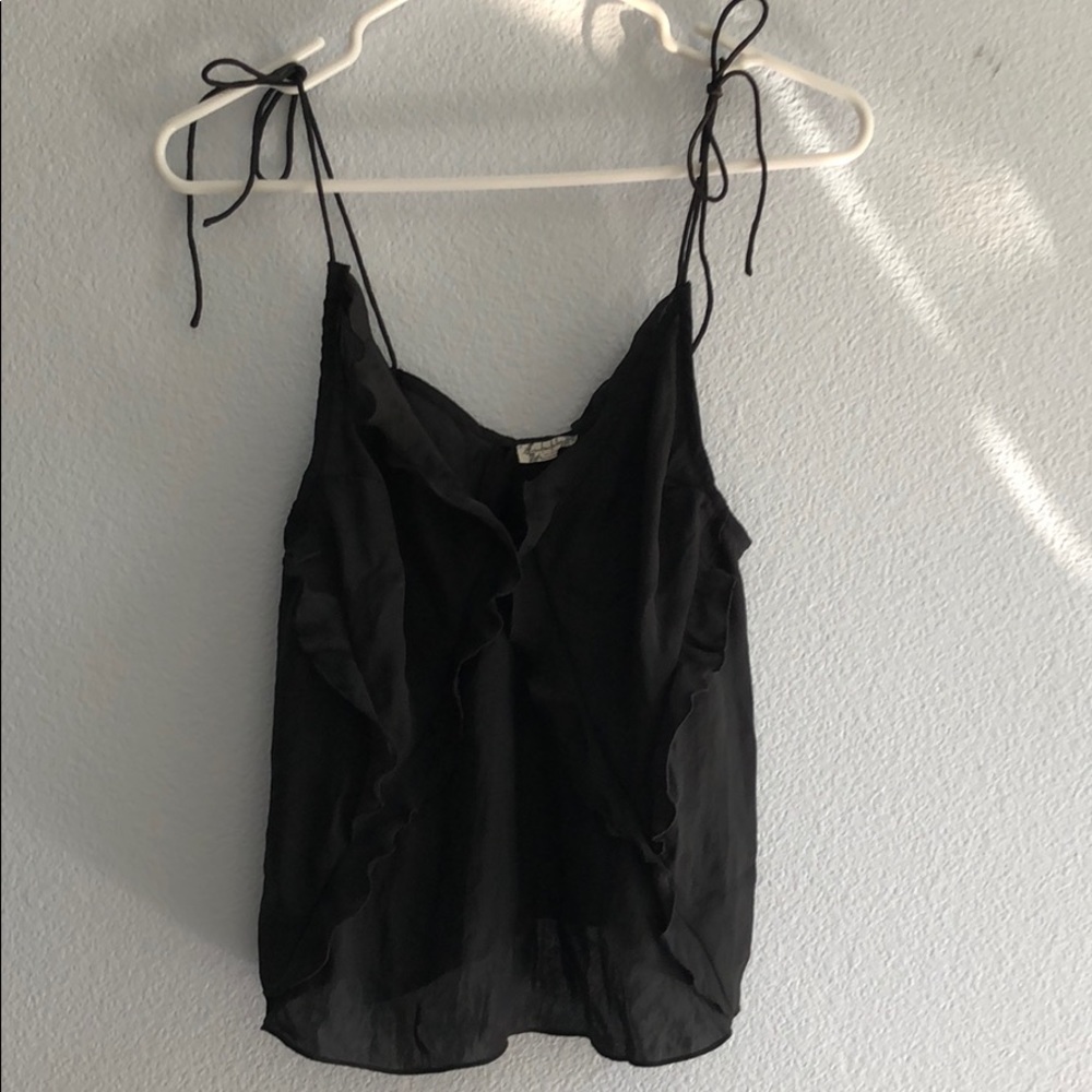 Black tie string tank